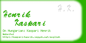 henrik kaspari business card